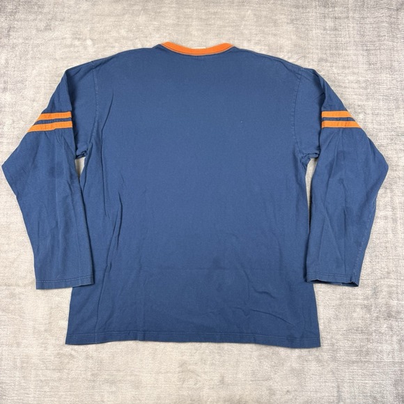 Nike Shirt Mens Large Blue Vtg 90s Varsity Long Sleeve Embroidered Made In USA - Picture 7 of 14